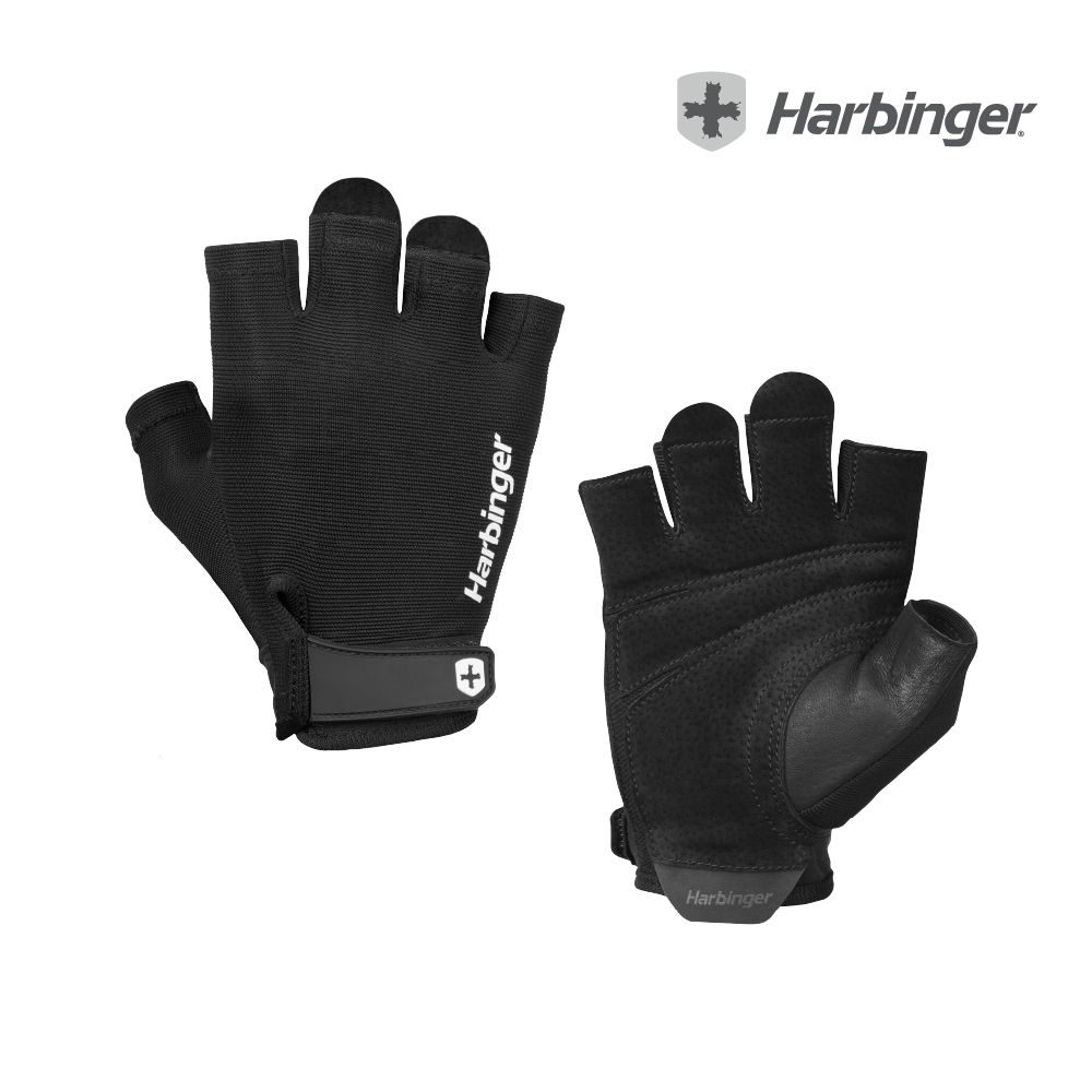 【Harbinger】Power Gloves 2.0 重訓/健身用專業手套-黑（總代理公司貨）